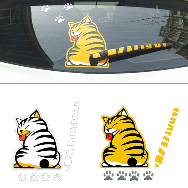 3D  Car Cat Rear Window Sticker