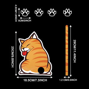 3D  Car Cat Rear Window Sticker