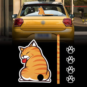 3D  Car Cat Rear Window Sticker