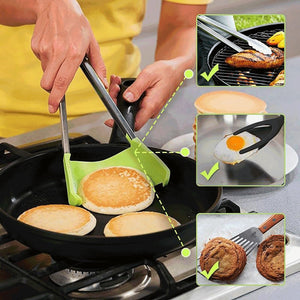 2 IN 1 KITCHEN SPATULA AND TONGS