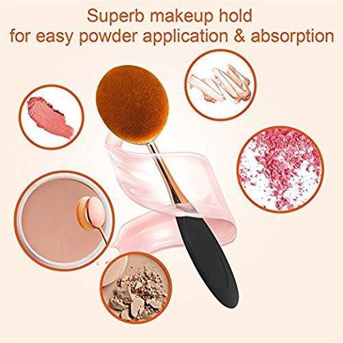 Oval Makeup Brush 10Pcs/Set