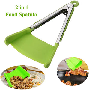 2 IN 1 KITCHEN SPATULA AND TONGS