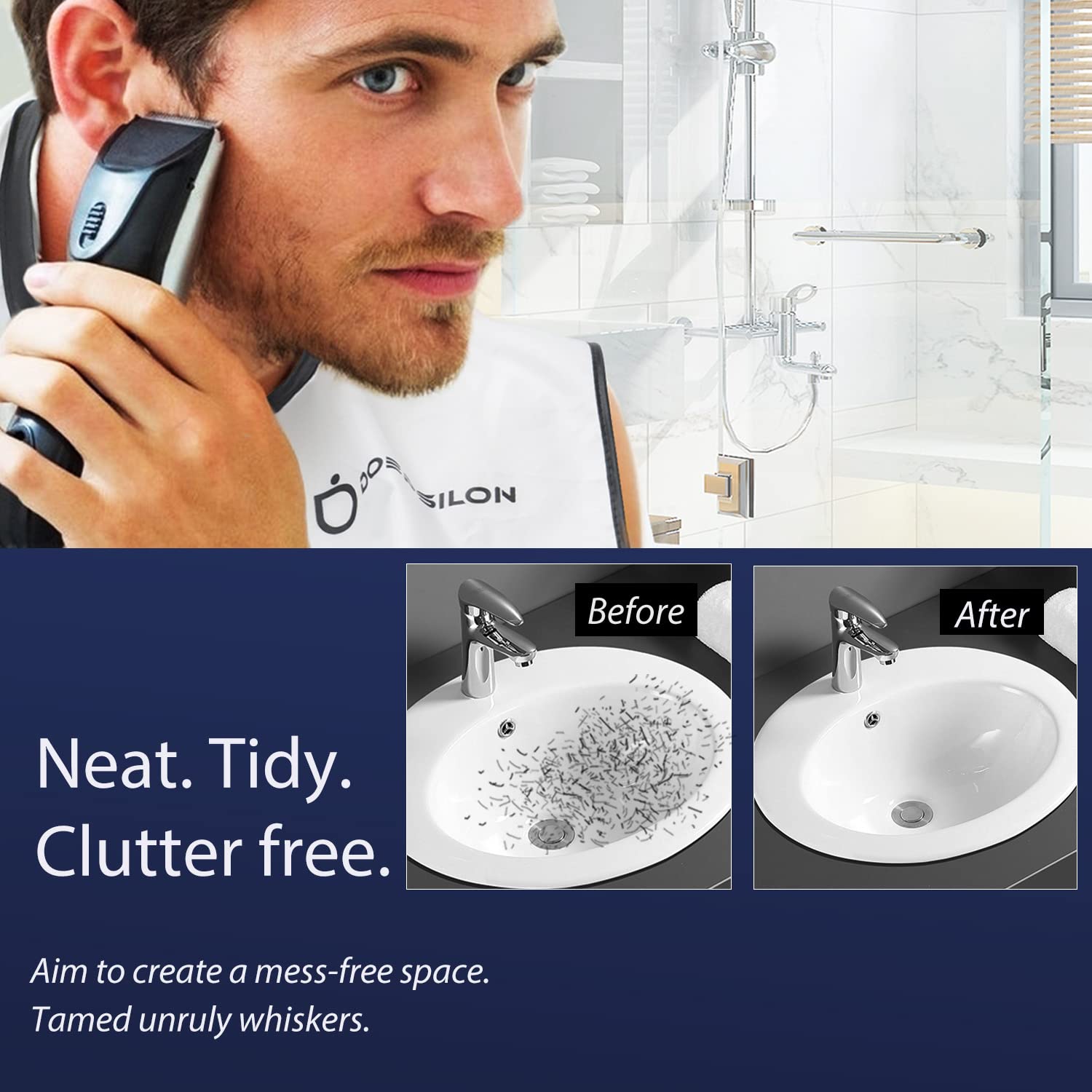Beard Shaving Apron Hair Catcher