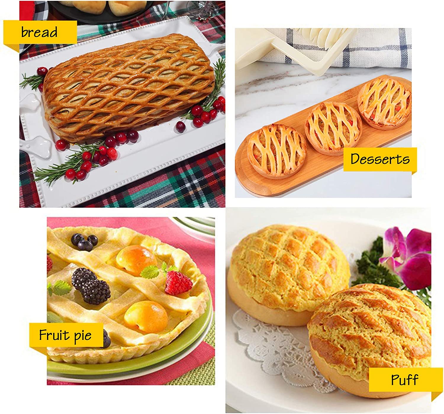 Lattice pastry roller cutter
