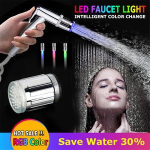 Led light faucet