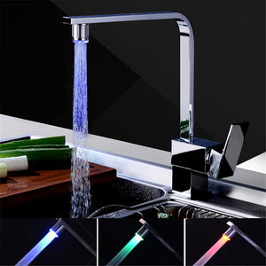 Led light faucet