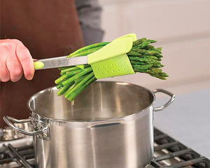 2 IN 1 KITCHEN SPATULA AND TONGS